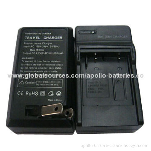 Camera battery charger for Olympus LI42B, 4.2V/600mAh